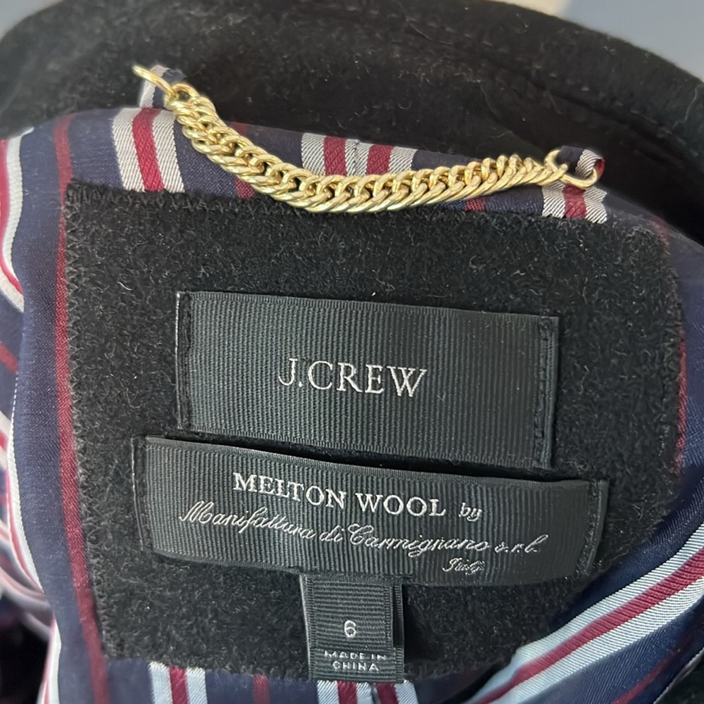 J. Crew Cropped double-breasted peacoat / 6 / BLACK - Picture 3 of 9